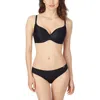 Le Mystere Womens Full Coverage Molded Cup Underwire Bra In Black