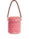 Le Nine Mini Cylinder Mono Tote Bag In Pink