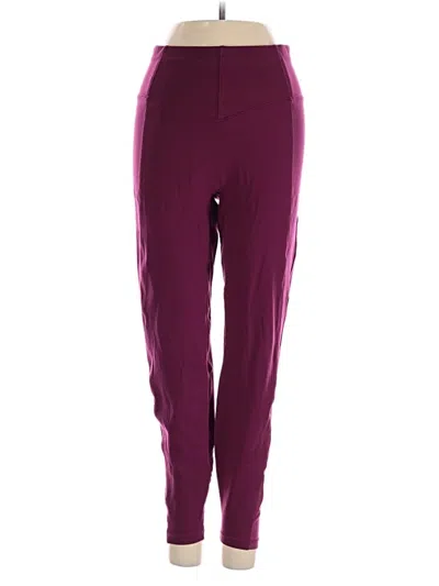 Pre-owned Le Ore Active Pants In Burgundy