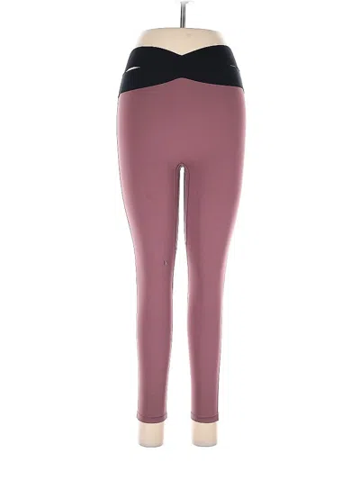 Pre-owned Le Ore Active Pants In Burgundy