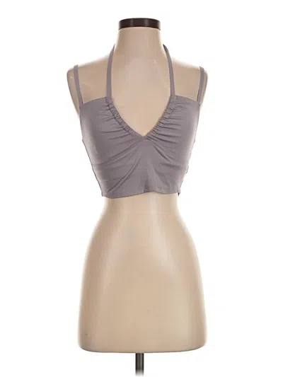 Pre-owned Le Ore Tank Top Gray Halter Neckline Tops