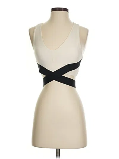 Pre-owned Le Ore Tank Top Ivory Strapless Neckline Tops