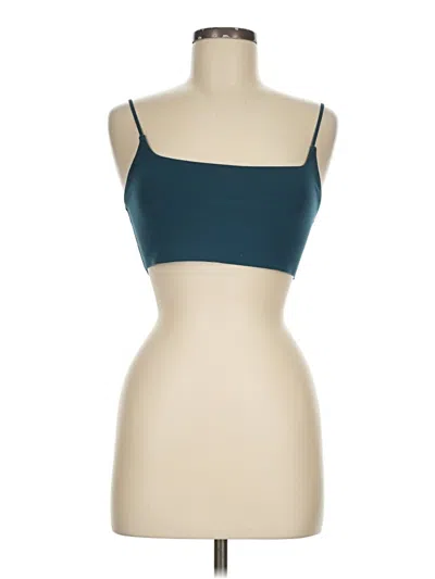 Pre-owned Le Ore Tube Top Teal Strapless Neckline Tops