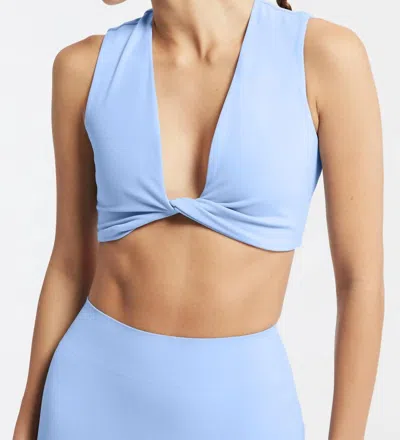 Le Ore Twist Front Tank In Blue Heron