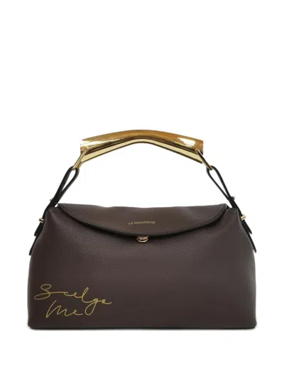 Le Pandorine Denise Tote Bag In Brown