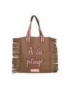 Le Pandorine Sea Bag Woman  Ps2526b01_c21 Paglia In Pink