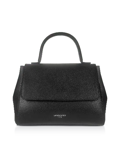 Le Parmentier Ladyfinger Top Handle Ladybag W/strap - Black
