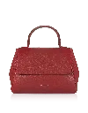 Le Parmentier Ladyfinger Top Handle Ladybag W/strap - Red In Red