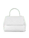 Le Parmentier Ladyfinger Top Handle Ladybag W/strap - White In White