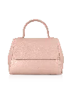 Le Parmentier Orange Ladyfinger Top Handle Ladybag W/strap - Pink In Orange