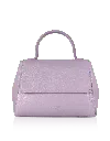 Le Parmentier Purple Ladyfinger Top Handle Ladybag W/strap - Lavander In Purple
