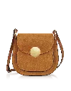 Le Parmentier Women's Agave Suede & Smooth Leather Shoulder Bag - Cognac Brown In Brown