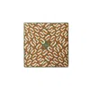 Le Parmentier Women's Chain Motif Bandana Silk Scarf - Green
