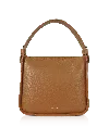 Le Parmentier Women's Duplo Medium Hammered Leather Top Handle Bag - Cognac Brown In Brown