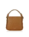 Le Parmentier Women's Duplo Small Hammered Leather Top Handle Bag - Brown In Brown