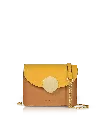 Le Parmentier Women's New Ondina Mini Color Block Shoulder Bag - Brown & Yellow In Multi