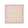 Le Parmentier Women's Pink / Purple Heritage Chain And Pearls Silk Square Scarf - Rose