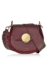 Le Parmentier Women's Red Yucca Suede & Leather Shoulder Bag - Burgundy In Red