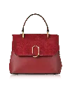 Le Parmentier Women's Thais Suede & Leather Red Satchel Bag - Red In Red
