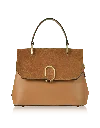 Le Parmentier Women's Thais Suede & Leather Satchel Bag - Brown In Brown