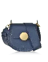 Le Parmentier Women's Yucca Suede & Leather Shoulder Bag - Denim Blue In Blue