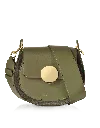 Le Parmentier Women's Yucca Suede & Leather Shoulder Bag - Green In Green