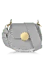 Le Parmentier Women's Yucca Suede & Leather Shoulder Bag - Grey In Gray