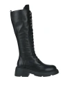 Le Pepite Woman Knee Boots Black Size 11 Calfskin In Black