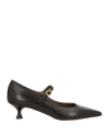 Le Pepite Woman Pumps Dark Brown Size 6 Leather