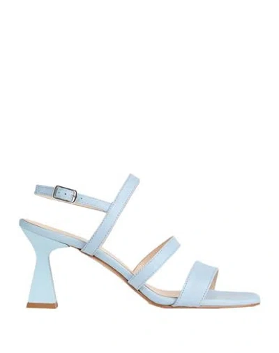 Le Pepite Woman Sandals Sky Blue Size 6 Leather