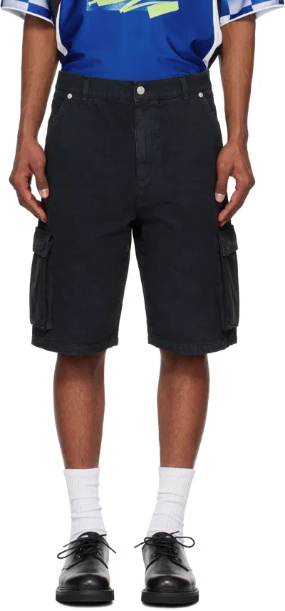 Le Pere Black Star Drover Cargo Shorts
