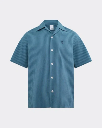 Le Pere Le Père Camp Shirt In Blue