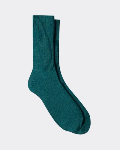 Le Pere Le Père Cotton Cashmere Ankle Socksgrey In Green