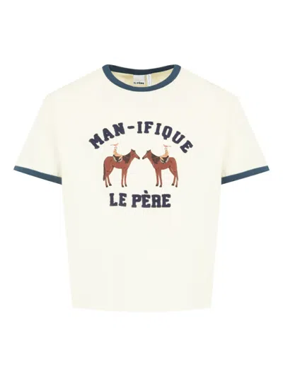 Le Pere Crew-neck T-shirt In Neutral