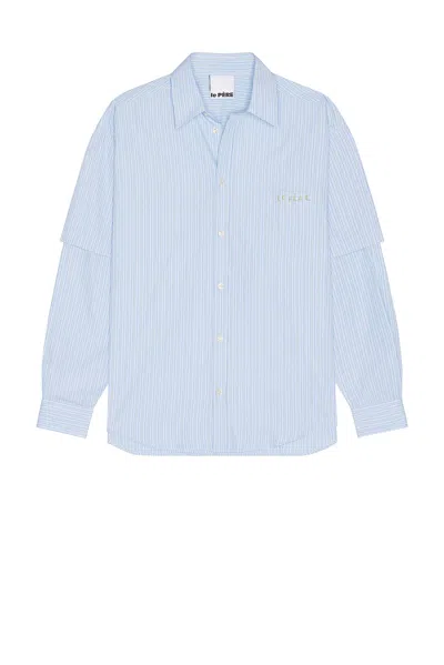 Le Pere Le Pre Double Sleeve Button Down