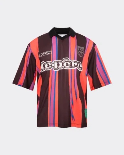 Le Pere Striped Logo-print Polo Shirt In Multi