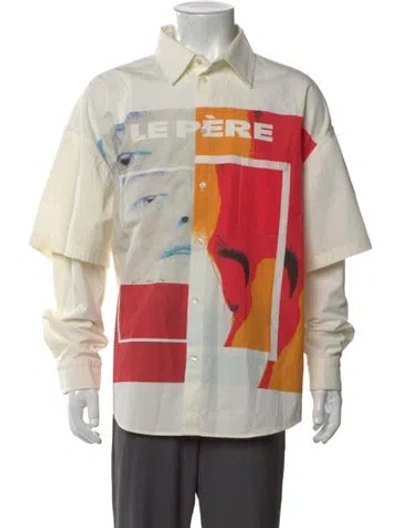 Pre-owned Le Pere Graphic Print Short Sleeve Shirt In Multi