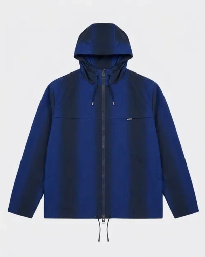 Le Pere Le Père Hooded Zip Jacket In Blue