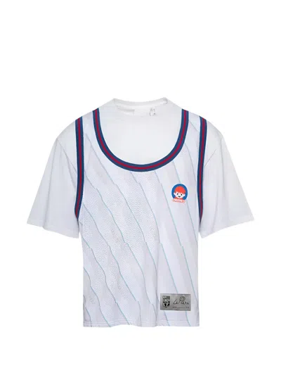 Le Pere Jock Layered T-shirt In White