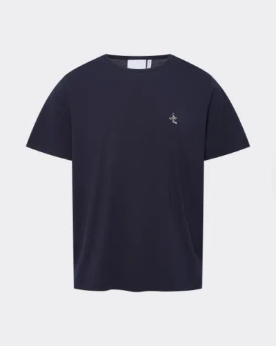 Le Pere Le Père Kami Logo Tee Shirt In Blue