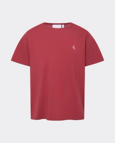 Le Pere Le Père Kami Logo Tee Shirt In Burgundy