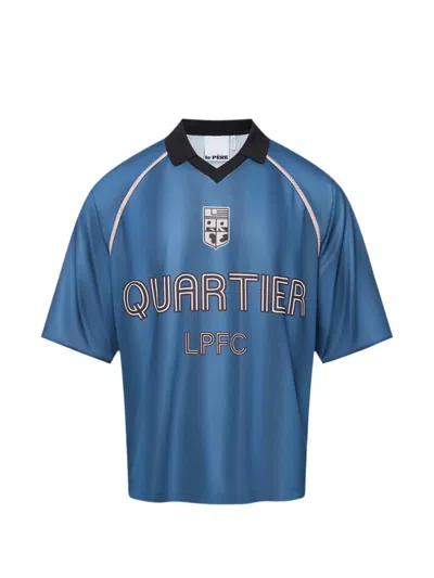 Le Pere Lpfc Striped T-shirt In Blue