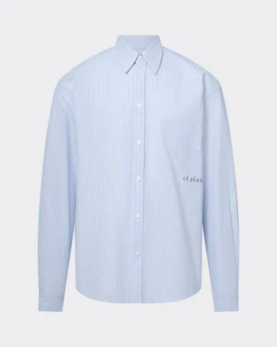 Le Pere Le Père Oxford Button Down Shirt In Blue