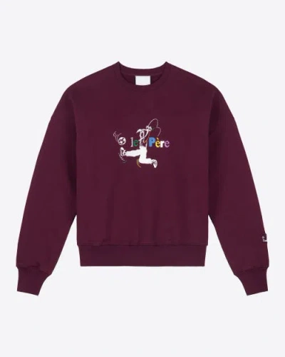 Le Pere Le Père Perennial Sweatshirt In Burgundy