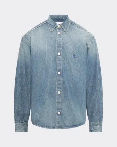 Le Pere Le Père Relaxed Denim Shirt In Blue