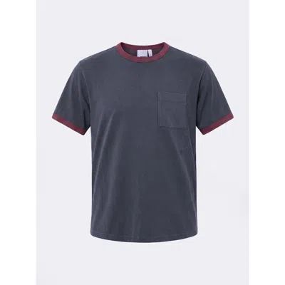Le Pere Le Père River Ringer Tee In Navy