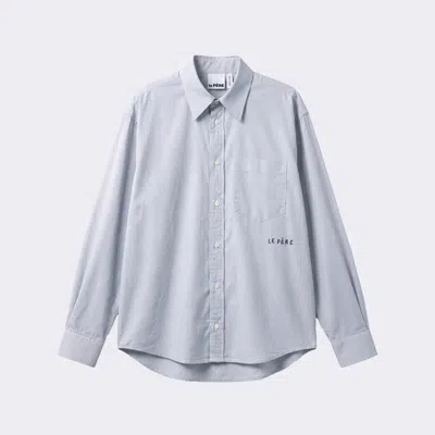 Le Pere Le Père Sanderson Typewriter Button-down Shirt In Blue