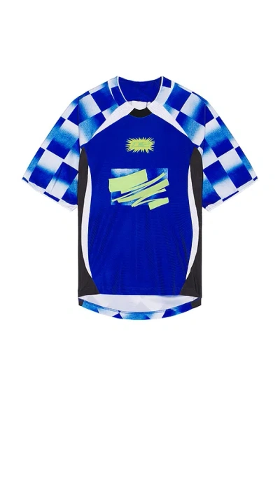 Le Pere Blue Torn Jersey In Print
