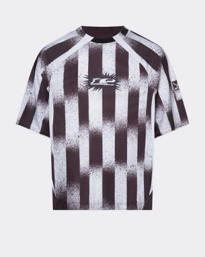 Le Pere Le Père Torn Striped Football Jersey In Multi