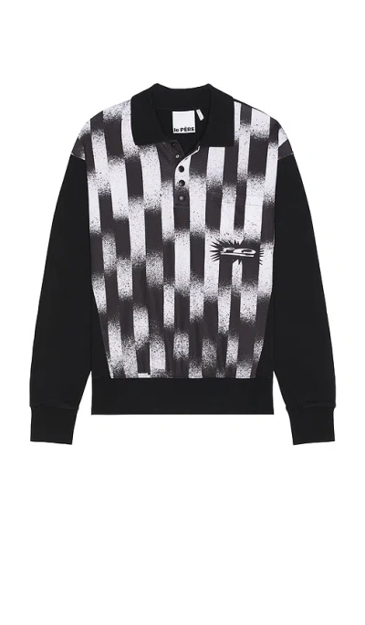 Le Pere Mesh Polo Shirt In Black